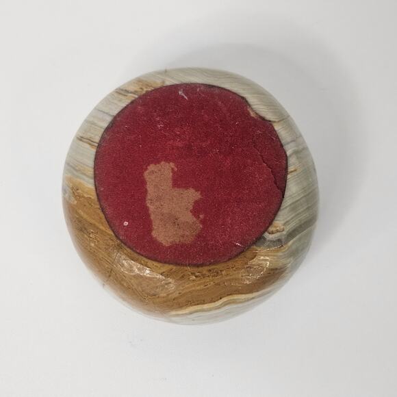 Vintage MCM Poshlished Onyx Marble Pen Holder Desk Office Boho - Picture 9 of 9